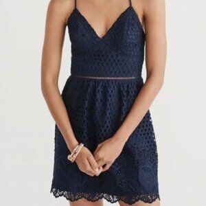 Abercrombie & Fitch Women's Blue Eyelet Dress Size XS NWT